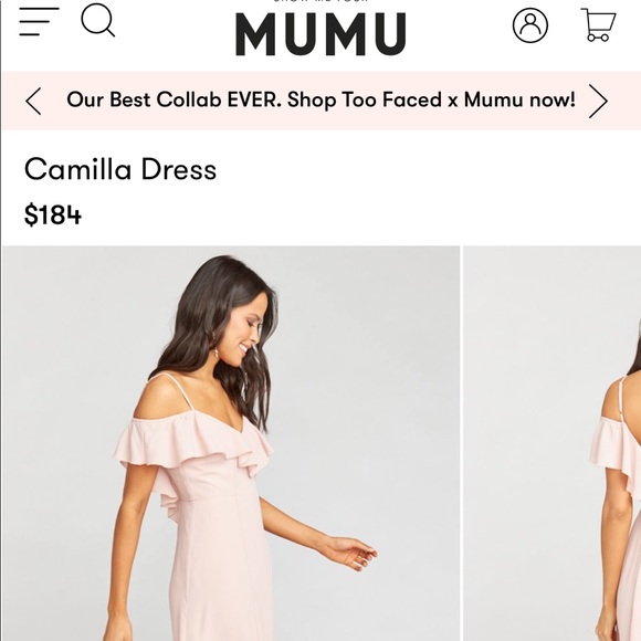 Show Me Your MuMu blush midi dress size S - Picture 2 of 5